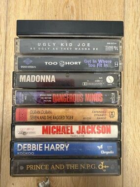 Vintage Cassette Tape Lot 9 Pop Rock Rap Michael Jackson Madonna Prince Duran